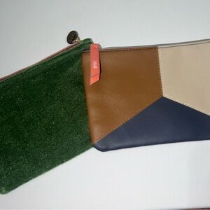 Ipsy Colorblock and Velvet Cosmetic Bags